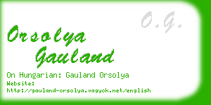 orsolya gauland business card